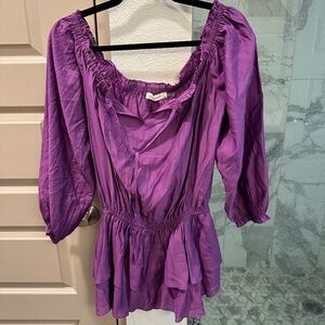 Purple Off-Shoulder Dress